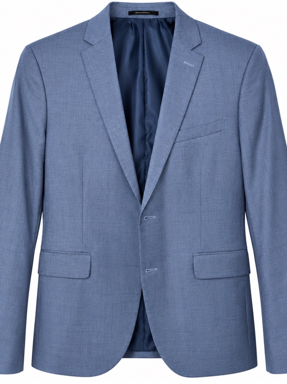 H&M Men's Steel Blue Single-Breasted Blazer